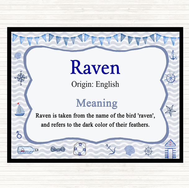 Raven Name Meaning Mouse Mat Nautical