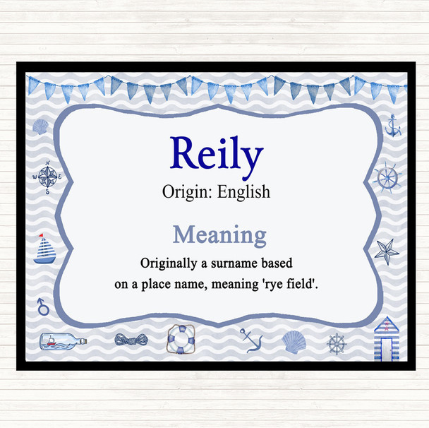 Reily Name Meaning Mouse Mat Nautical
