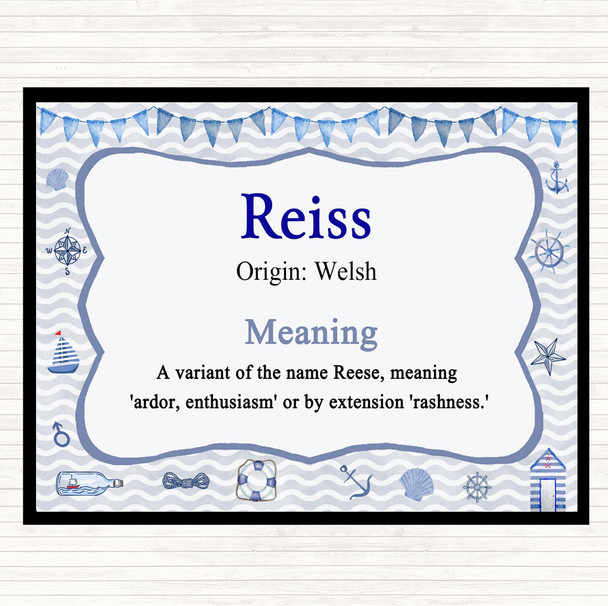 Reiss Name Meaning Mouse Mat Nautical