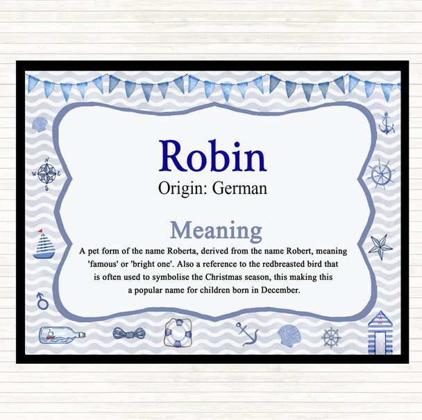 Robin Name Meaning Mouse Mat Nautical