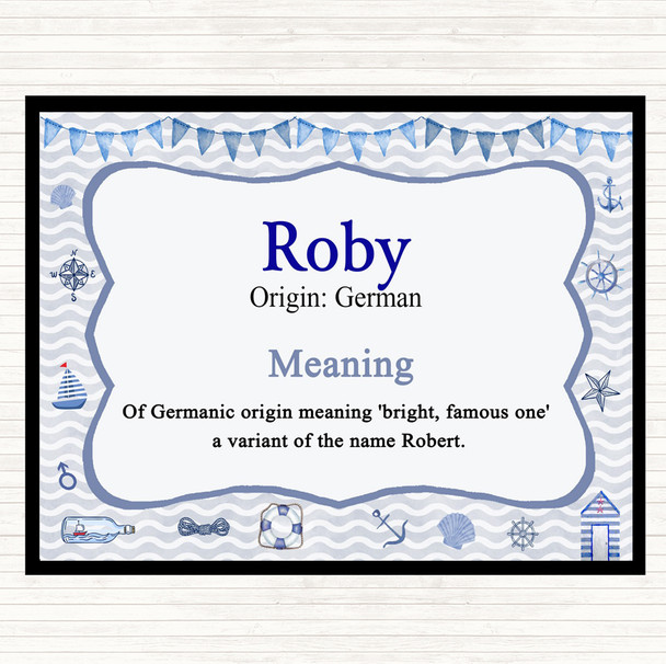 Roby Name Meaning Mouse Mat Nautical