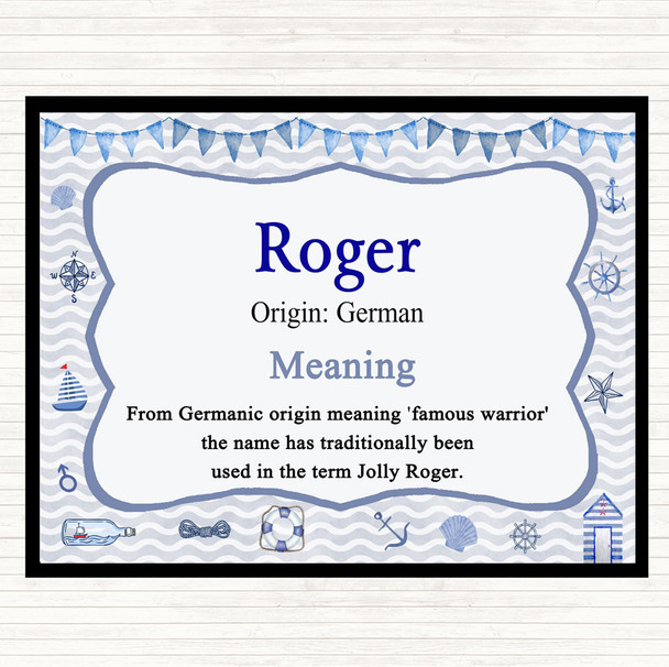 Roger Name Meaning Mouse Mat Nautical