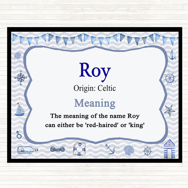 Roy Name Meaning Mouse Mat Nautical