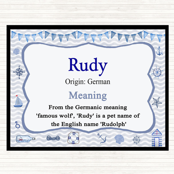 Rudy Name Meaning Mouse Mat Nautical