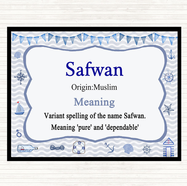 Safwan Name Meaning Mouse Mat Nautical