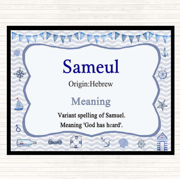 Sameul Name Meaning Mouse Mat Nautical