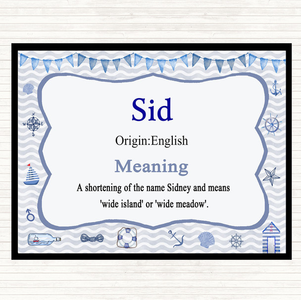 Sid Name Meaning Mouse Mat Nautical