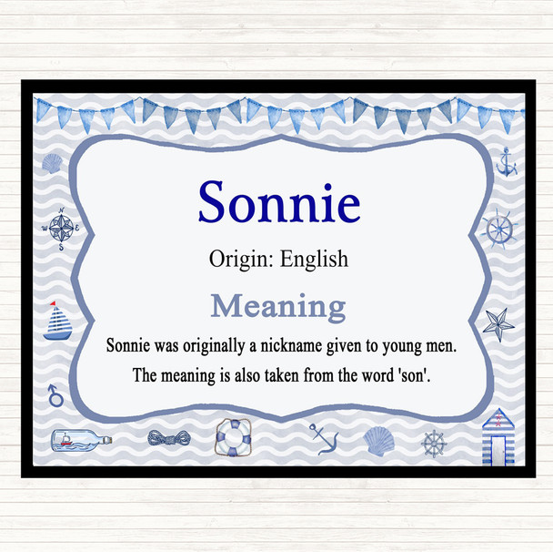 Sonnie Name Meaning Mouse Mat Nautical