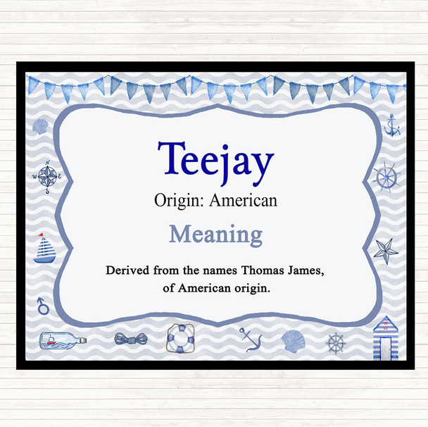 Teejay Name Meaning Mouse Mat Nautical
