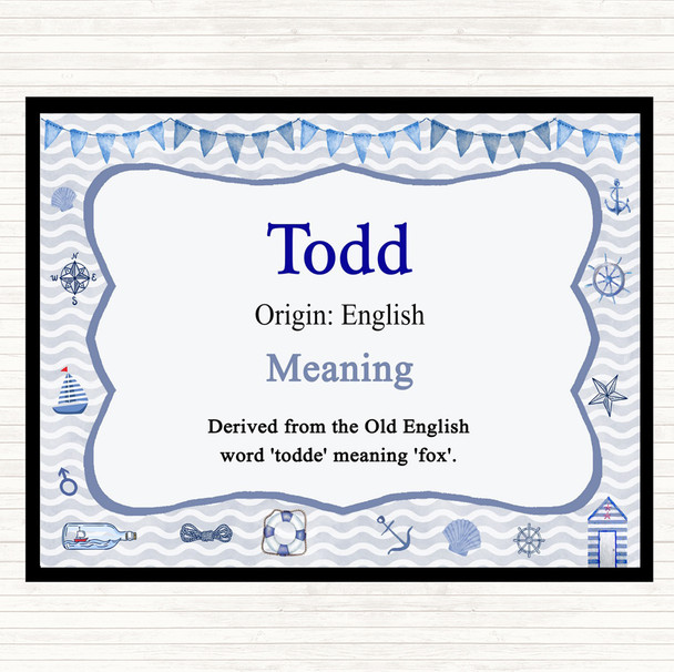 Todd Name Meaning Mouse Mat Nautical