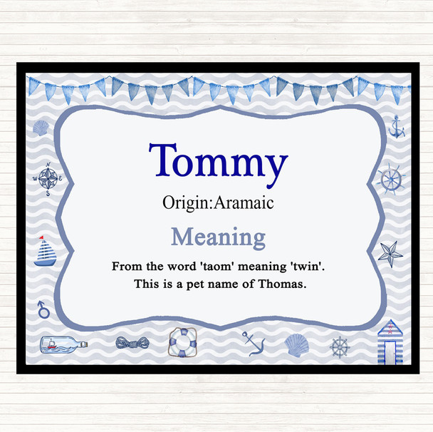 Tommy Name Meaning Mouse Mat Nautical