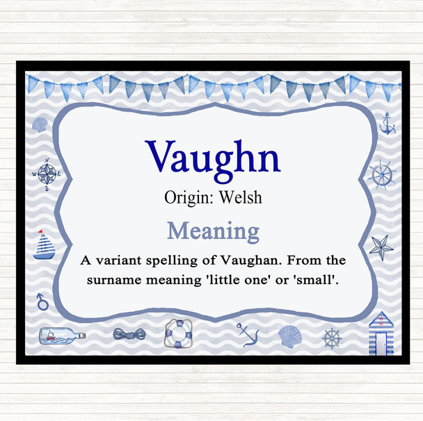 Vaughn Name Meaning Mouse Mat Nautical