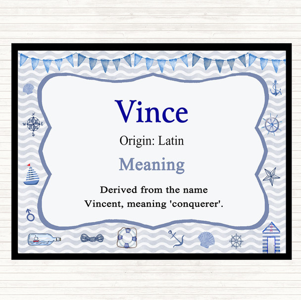 Vince Name Meaning Mouse Mat Nautical