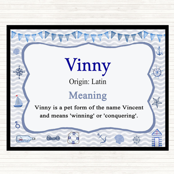 Vinny Name Meaning Mouse Mat Nautical
