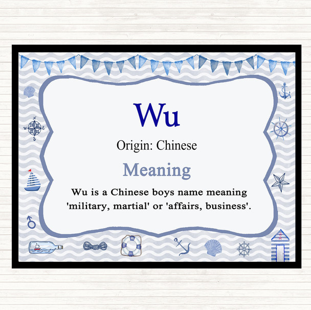 Wu Name Meaning Mouse Mat Nautical