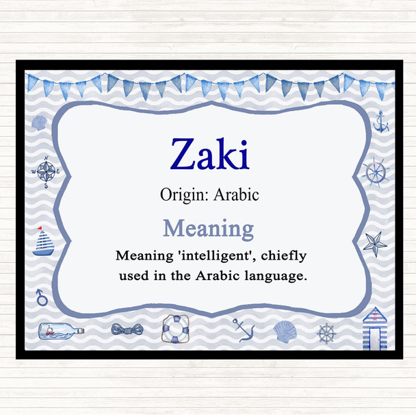 Zaki Name Meaning Mouse Mat Nautical