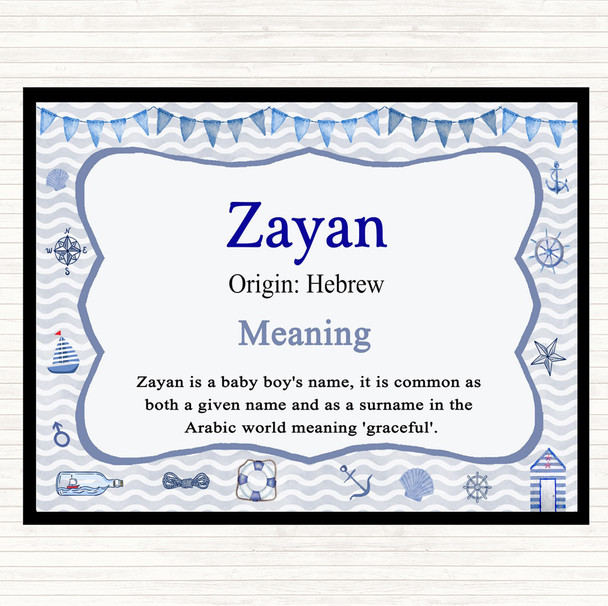 Zayan Name Meaning Mouse Mat Nautical