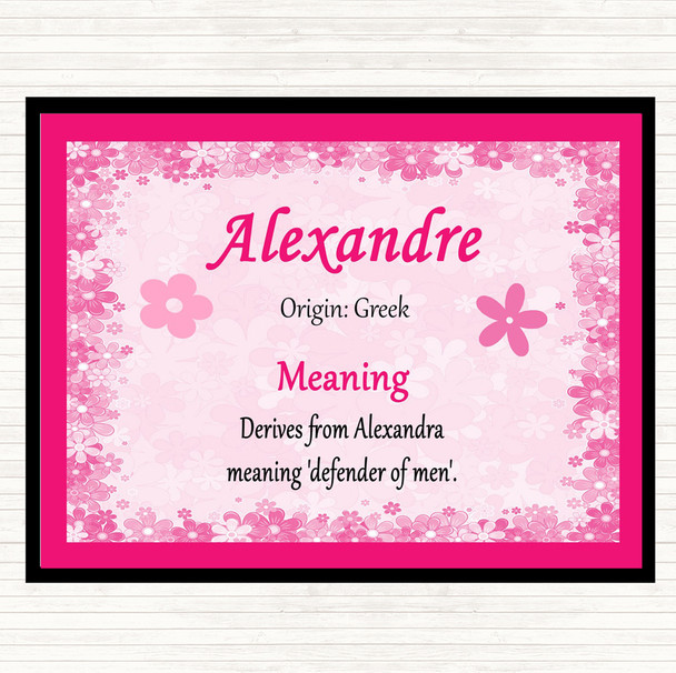 Alexandre Name Meaning Mouse Mat Pink