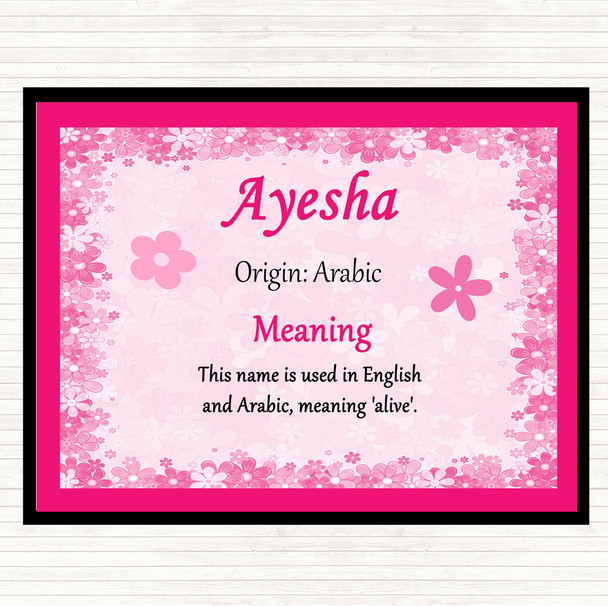Ayesha Name Meaning Mouse Mat Pink