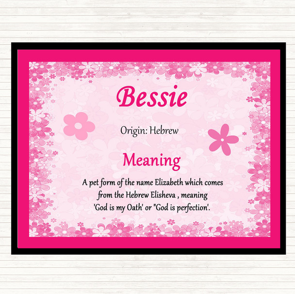 Bessie Name Meaning Mouse Mat Pink