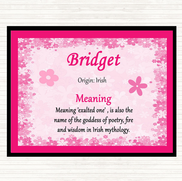 Bridget Name Meaning Mouse Mat Pink