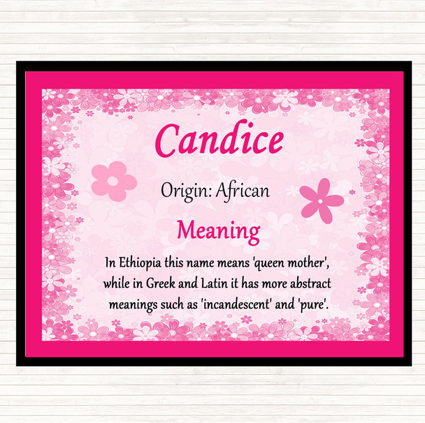 Candice Name Meaning Mouse Mat Pink