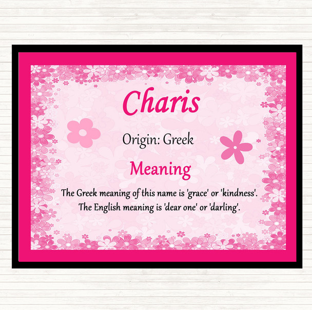 Charis Name Meaning Mouse Mat Pink