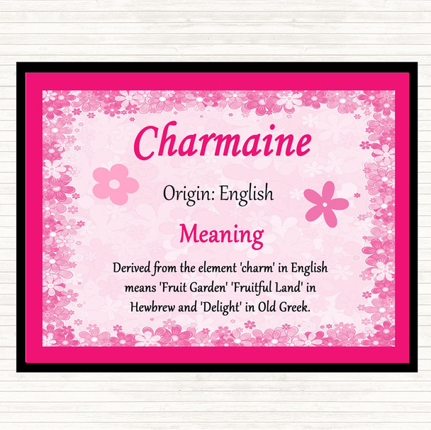 Charmaine Name Meaning Mouse Mat Pink