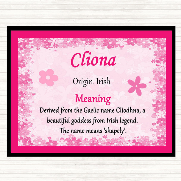 Cliona Name Meaning Mouse Mat Pink