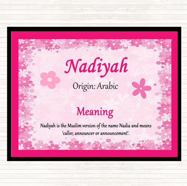 Nadiya Name Meaning Mouse Mat Pink