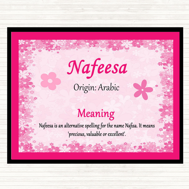 Nafeesa Name Meaning Mouse Mat Pink