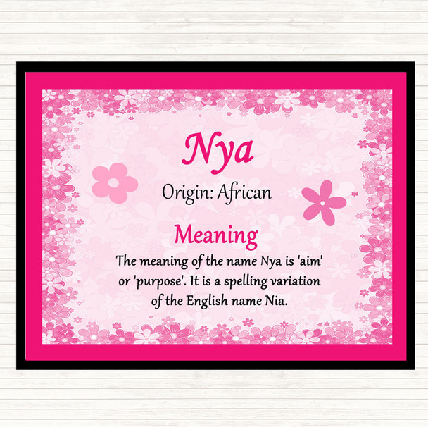 Nya Name Meaning Mouse Mat Pink