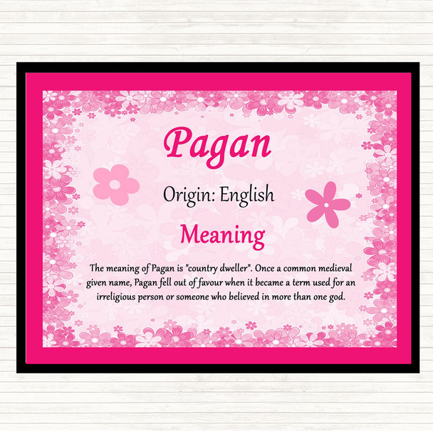 Pagan Name Meaning Mouse Mat Pink