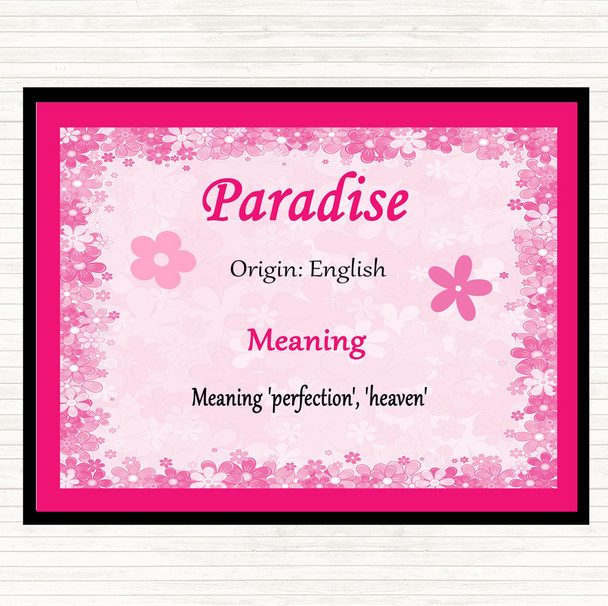 Paradise Name Meaning Mouse Mat Pink