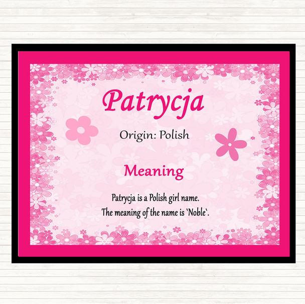Patrycja Name Meaning Mouse Mat Pink