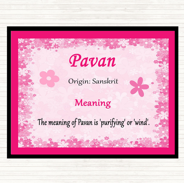 Pavan Name Meaning Mouse Mat Pink