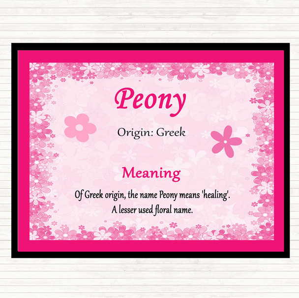 Peony Name Meaning Mouse Mat Pink