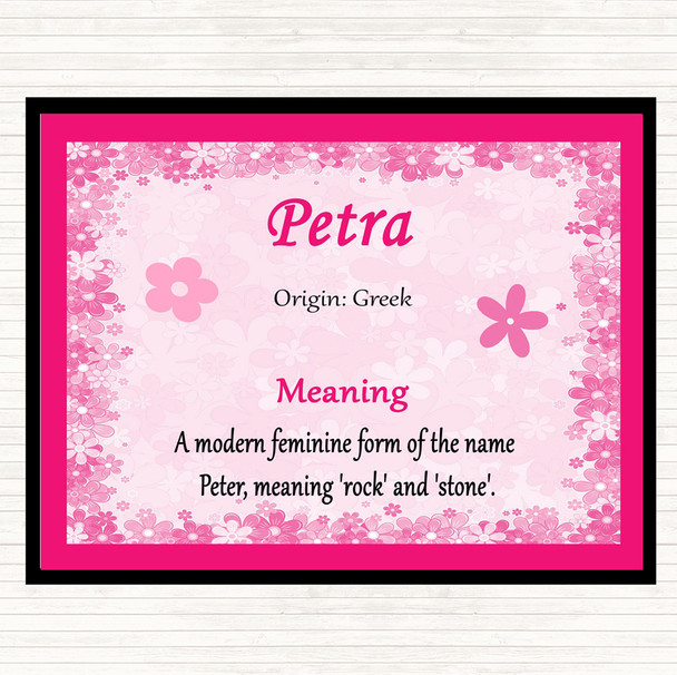 Petra Name Meaning Mouse Mat Pink