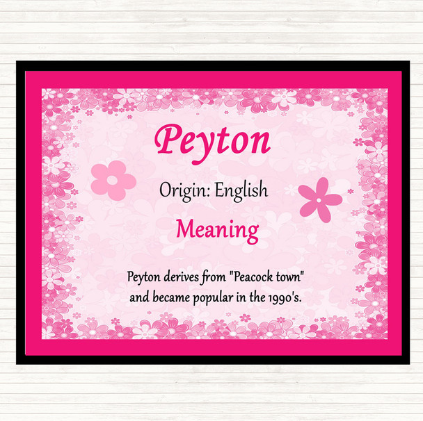 Peyton Name Meaning Mouse Mat Pink