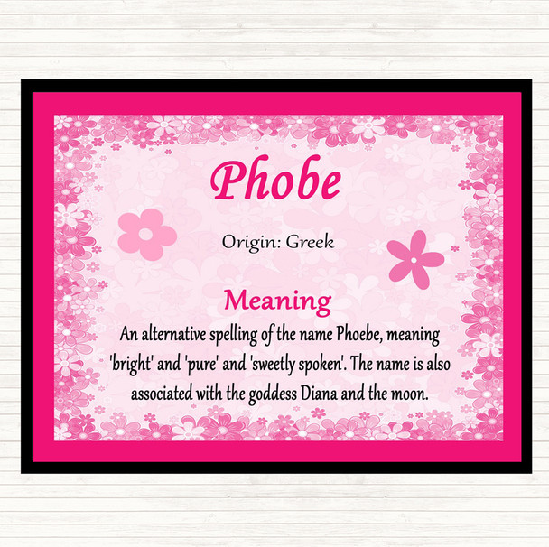 Phobe Name Meaning Mouse Mat Pink