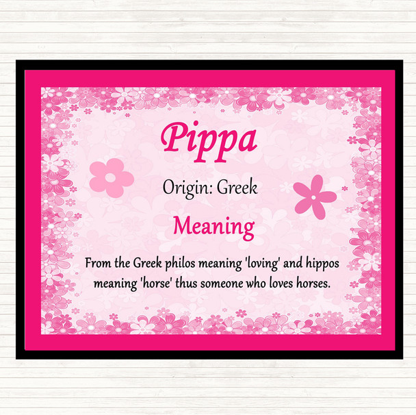 Pippa Name Meaning Mouse Mat Pink