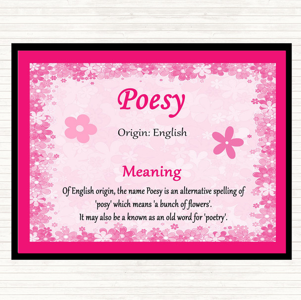 Poesy Name Meaning Mouse Mat Pink