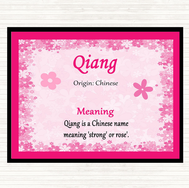Qiang Name Meaning Mouse Mat Pink
