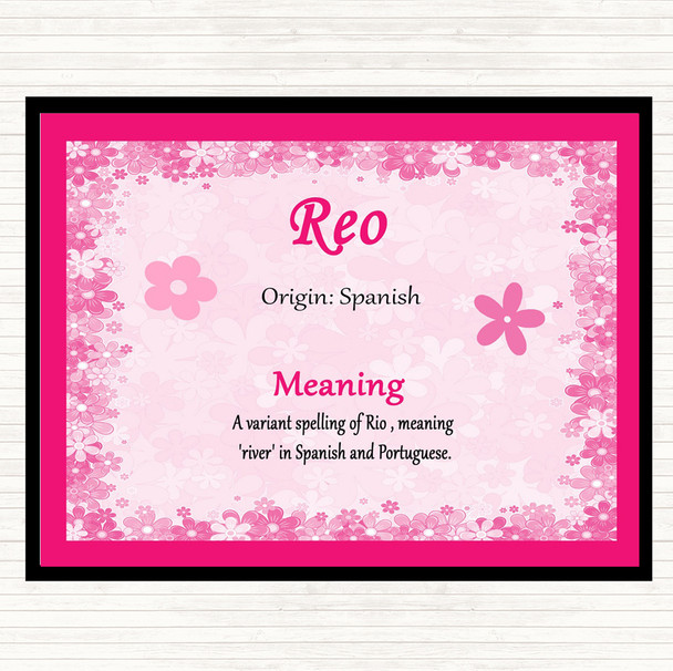 Reo Name Meaning Mouse Mat Pink