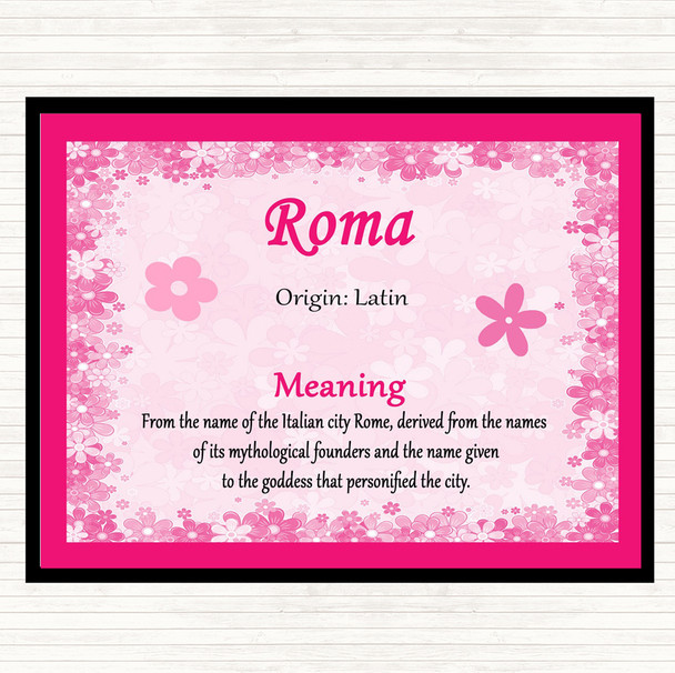 Roma Name Meaning Mouse Mat Pink