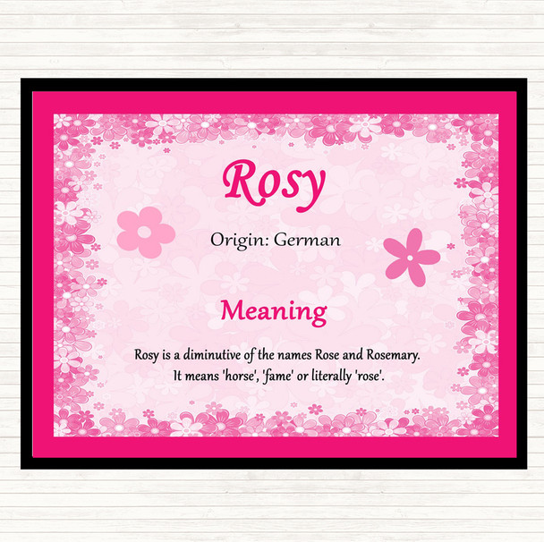 Rosy Name Meaning Mouse Mat Pink