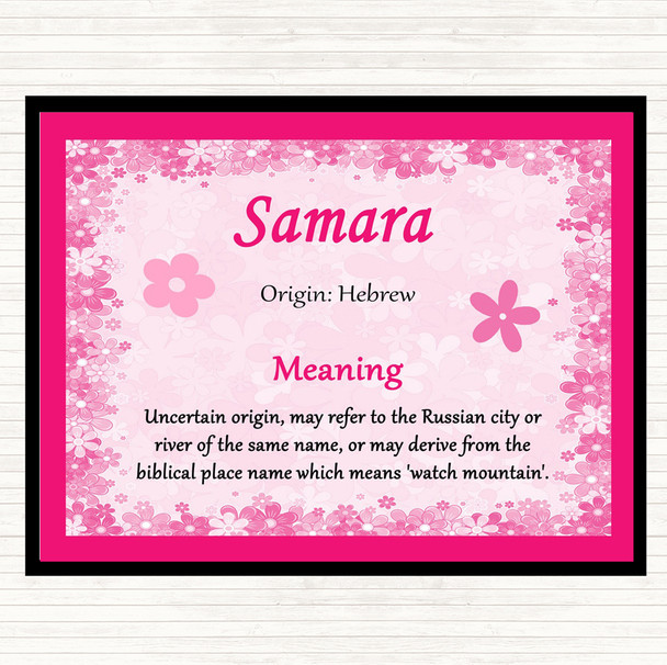 Samara Name Meaning Mouse Mat Pink