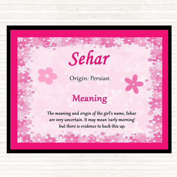 Sehar Name Meaning Mouse Mat Pink