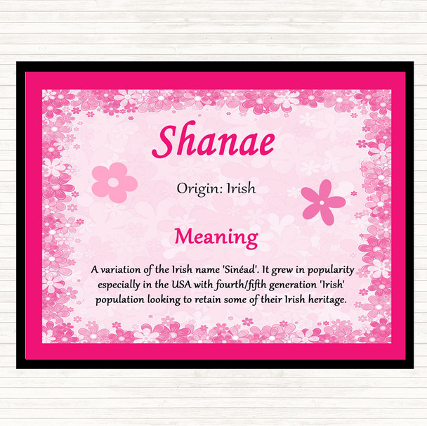 Shanae Name Meaning Mouse Mat Pink