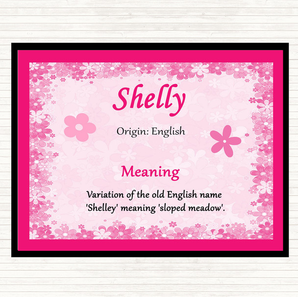 Shelly Name Meaning Mouse Mat Pink